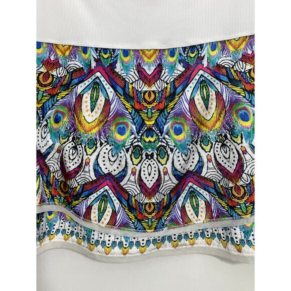 Lucky In Love Skort Medium Velour Multicolor Athletic Tennis Golf Pockets Preppy - Picture 4 of 8
